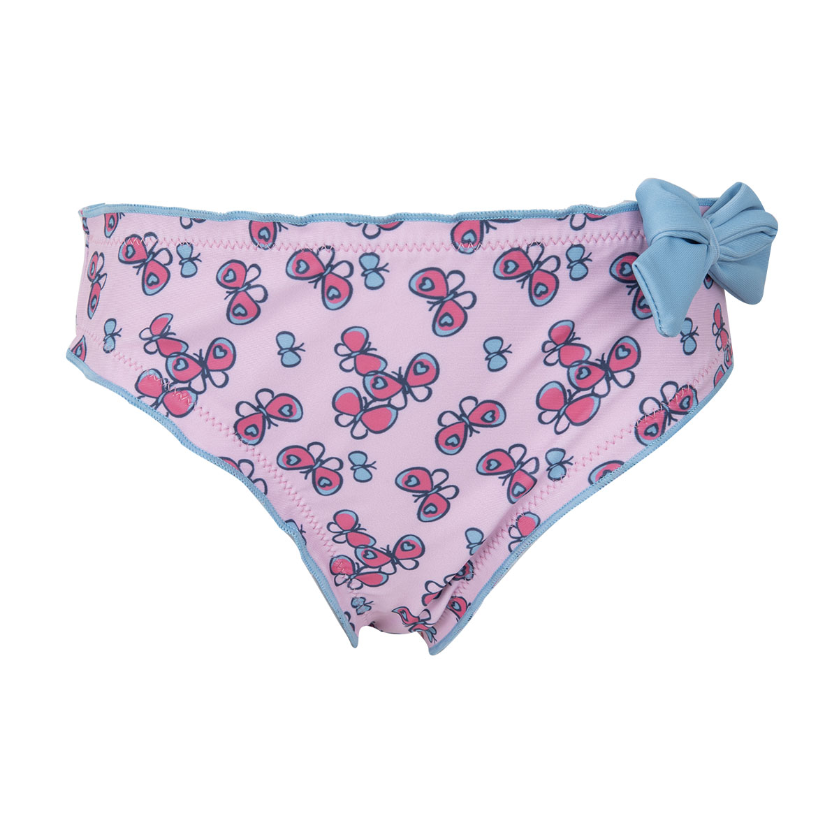Costume slip bimba rosa farfalle mutandina floreale fiocco