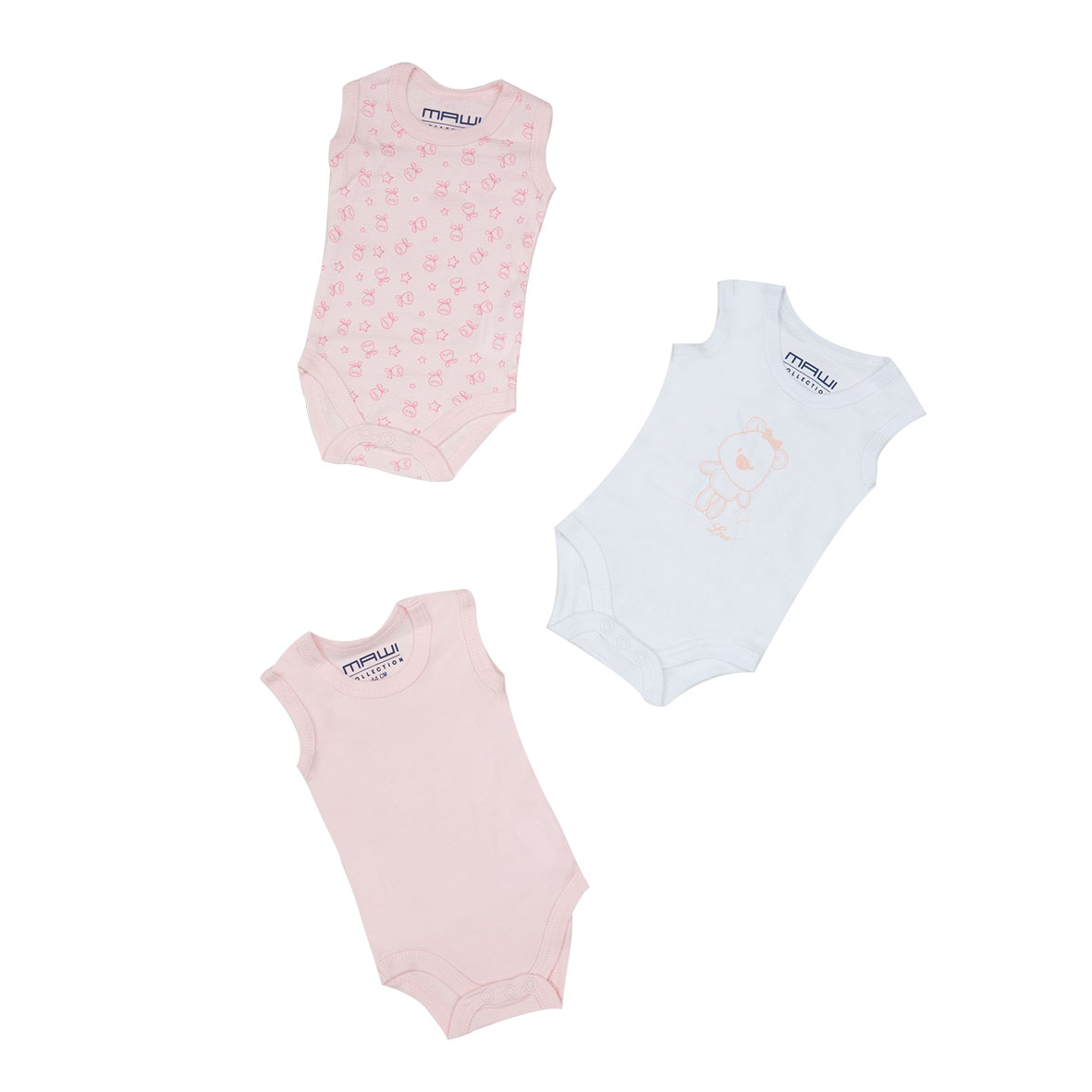 Mawi Body a canotta bimba pack 3 pezzi cotone