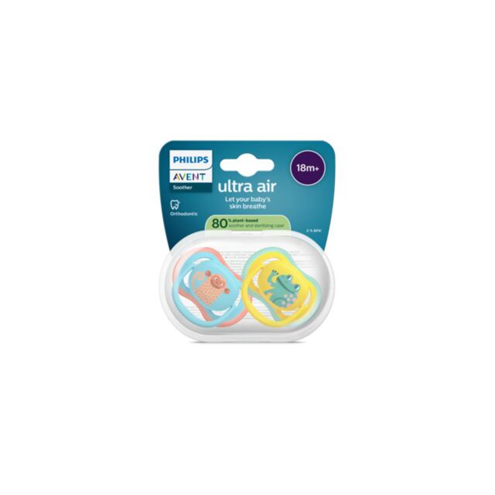 Philips Avent Ultra Air succhietti 18m+ scimmia ranocchio 2 pezzi